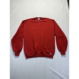 vintage 90s Russell Athletic USA Made Crewneck Sweatshirt Red L Pullover logo